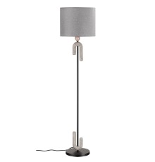 5410/1FA MODERN ODL_EX24 73 черный матов./бежевый/серый/металл/полирезин/ткань Торшер E27 1*60W BAGEL