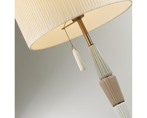 5403/1FA CLASSIC ODL_EX24 77 бронзовый/светло-коричневый/кремовый/металл/керамика/ткань Торшер E27 1*60W LATTE