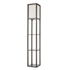 8090/1F COMFI LN25 кофейный/белый, дерево/текстиль Торшер Е27 1*60W 220V PRACTIC