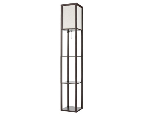 8090/1F COMFI LN25 кофейный/белый, дерево/текстиль Торшер Е27 1*60W 220V PRACTIC