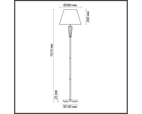 3733/1F NEOCLASSI LN19 000 хром, золотой Торшер E27 1*60W 220V LORAINE