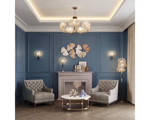 4870/3F HALL ODL_EX22 97 золотой/черный/стекло Торшер E14 3*40W VENTAGLIO