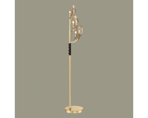 4870/3F HALL ODL_EX22 97 золотой/черный/стекло Торшер E14 3*40W VENTAGLIO