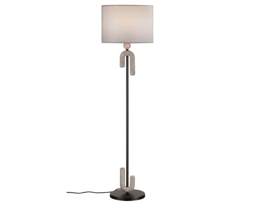 5410/1FA MODERN ODL_EX24 73 черный матов./бежевый/серый/металл/полирезин/ткань Торшер E27 1*60W BAGEL