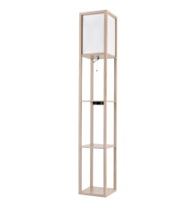 8091/1F COMFI LN25 дерево/белый, дерево/текстиль Торшер Е27 1*60W 220V PRACTIC