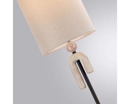 5410/1F MODERN ODL_EX23 31 черный матов./бежевый/серый металл/полирезин/ткань Торшер E27 1*60W BAGEL