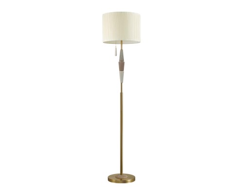 5403/1FA CLASSIC ODL_EX24 77 бронзовый/светло-коричневый/кремовый/металл/керамика/ткань Торшер E27 1*60W LATTE