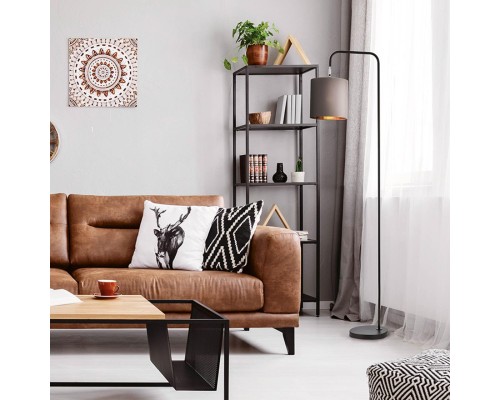 8037/1F MODERNI LN25 черный/серый/золотой, металл/текстиль Торшер Е27 60W 220V ELSA