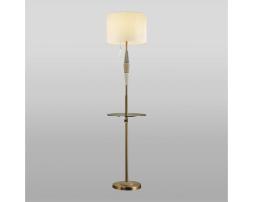 5403/1F CLASSIC ODL_EX24 77 бронзовый/светло-коричневый/кремовый/металл/керамика/ткань Торшер E27 1*60W LATTE