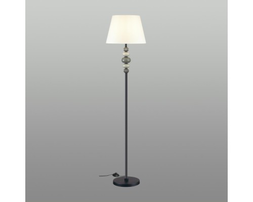 4896/1F MODERN ODL_EX23 27 черный матов./серый/молочный металл/керамика/ткань Торшер E27 1*60W SOCHI