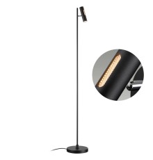 6643/5FL HIGHTECH ODL24 171 черный/металл/акрил Напольный светильник (выкл. и диммер на корпусе) IP20 LED 6W 3000K 220V MALI