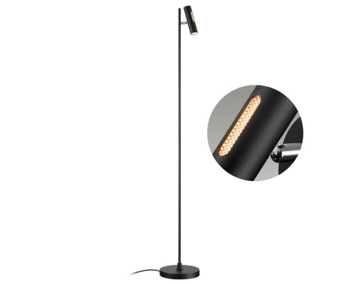 6643/5FL HIGHTECH ODL24 171 черный/металл/акрил Напольный светильник (выкл. и диммер на корпусе) IP20 LED 6W 3000K 220V MALI