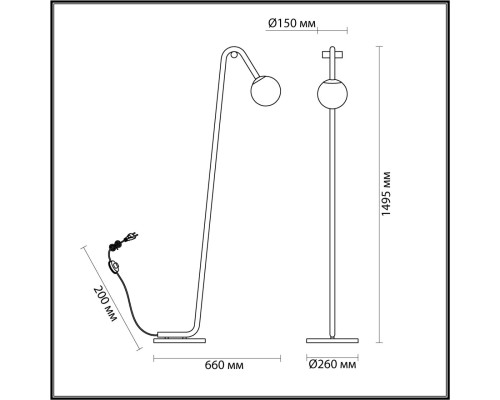 6500/1F MODERNI LN23 120 чёрный, бронза Торшер E14 1*60W 220V DEXTER