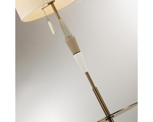 5403/1F CLASSIC ODL_EX24 77 бронзовый/светло-коричневый/кремовый/металл/керамика/ткань Торшер E27 1*60W LATTE