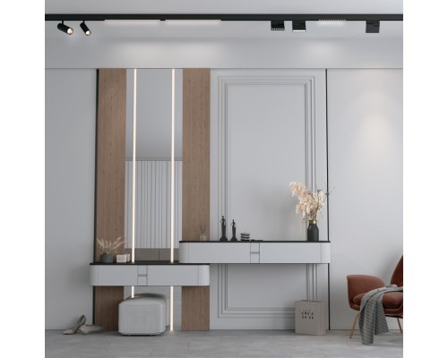 359205 SHINO NT23 078 черный Трековый светильник для низков. шинопровода IP20 LED 3000К 10W 48V 800Лм FLUM