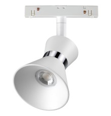 358399 SHINO NT20 029 белый/хром Трековый св-ник для низков.шинопровода IP20 LED 4000K 10W 48V FLUM