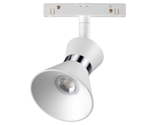 358399 SHINO NT20 029 белый/хром Трековый св-ник для низков.шинопровода IP20 LED 4000K 10W 48V FLUM