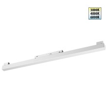 359618 SHINO NT25 000 белый Трековый светильник для низков. шинопровода с переключ. цв. темпер. IP20 LED 3000К\4000К\6000К 20W 48V FLUM