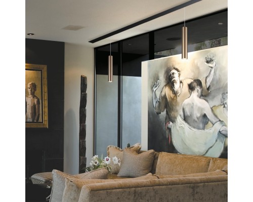 358990 SHINO NT22 бронза светлая/черный Трековый светильник для низковольного шинопровода, провод 0,8м IP20 LED 4000K 20W 48V FLUM