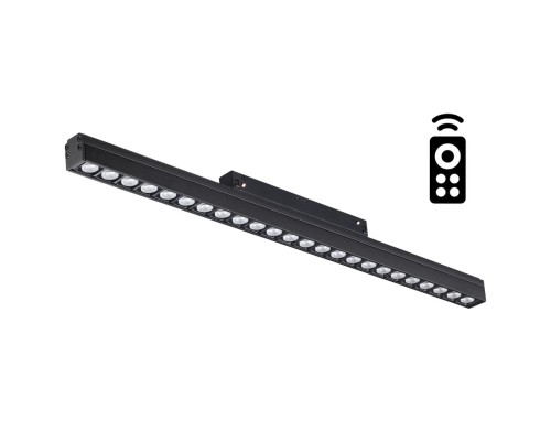 358624 SHINO NT21 038 черный Трековый низковольтный св-к диммируемый с ДУ, со сменой цв.температуры IP20 LED 3000~6500К 24W 48V FLUM