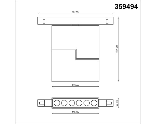 359494 SHINO NT24 138 черный Трековый низковольт. св-к диммир. со сменой цв.температуры, пульт ДУ/Tuya Smart Life IP20 LED 12W 48V 3000-6500K FLUM