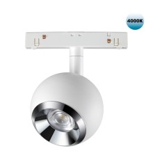 358394 SHINO NT20 029 белый/хром Трековый св-ник для низков.шинопровода IP20 LED 4000K 10W 48V FLUM