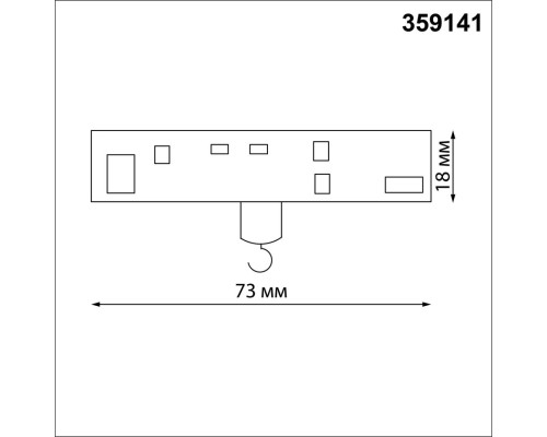 359141 KONST NT23 068 черный Адаптер/держатель для низковольтного трека FLUM без токопровода для арт. 359137-359140 IP20 RAMO