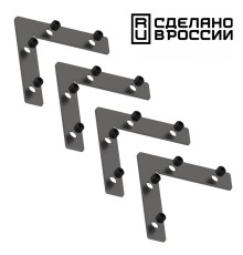 135134 NT21 032 черный Соединитель угловой плоский для арт 135129-135130 (2 шт. в комплекте) FLUM