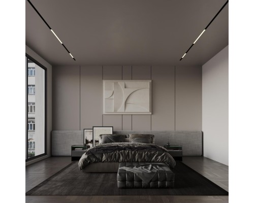 359480 SHINO NT24 134 черный Трековый низковольт. св-к диммир. со сменой цв.температуры, пульт ДУ/Tuya Smart Life IP20 LED 12W 48V 3000-6500K FLUM