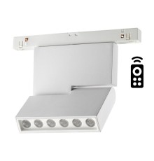 358627 SHINO NT21 039 белый Трековый низковольтный св-к диммируемый с ДУ, со сменой цв.температуры IP20 LED 3000~6500К 12W 48V FLUM