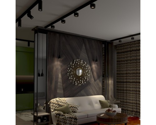 135093 SHINO NT20 026 черный Низков. шинопровод 2м (токопровод и заглушки в комплекте) IP20 48V FLUM