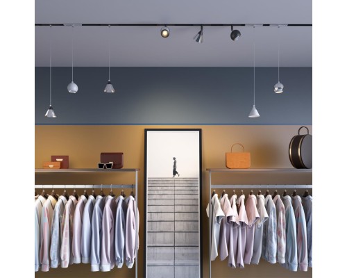 358406 SHINO NT20 029 белый/хром Трековый св-к для низков.шинопровода IP20 LED 4000K 10W FLUM