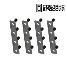 135133 NT21 032 черный Соединитель прямой внутренний для арт 135129-135130 (2 шт. в комплекте) FLUM