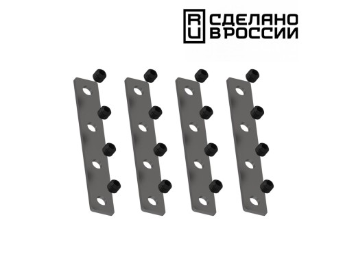 135133 NT21 032 черный Соединитель прямой внутренний для арт 135129-135130 (2 шт. в комплекте) FLUM