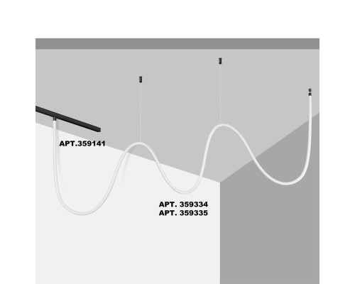 359334 KONST NT24 000 черный Трековый светильник для низковольтного шинопровода FLUM IP20 LED 25W 3000K 48V 2420Лм RAMO