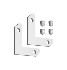 135330 NT25 000 серебро 000 Соединитель угловой горизонтальный для арт.135325-135328 (2 шт. в комплекте) IP20 FLUM