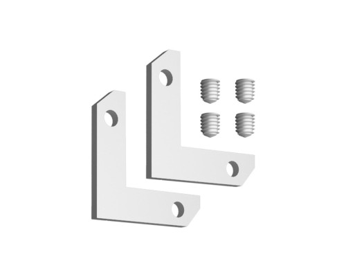 135330 NT25 000 серебро 000 Соединитель угловой горизонтальный для арт.135325-135328 (2 шт. в комплекте) IP20 FLUM