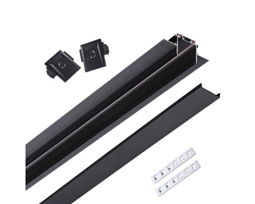 135199 SHINO NT23 044 черный Низковольтный шинопровод для встраиваемого монтажа в ГКЛ 2м IP20 48V SMAL