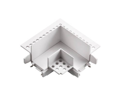 135281 SHINO NT24 174 белый Соединитель «L» токопроводящий для шинопровода в ГКЛ (для арт.135198; 135200) IP20 48V SMAL