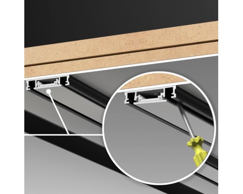 135196 SHINO NT23 042 белый Низковольтный накладной шинопровод, заглушки в комплекте IP20 48V SMAL