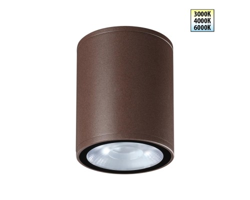 359536 STREET NT25 000 коричневый Светильник ландшафтный с переключ. цветовой температуры IP65 LED 10W 100-240V 3000К\4000К\6000К TUMBLER