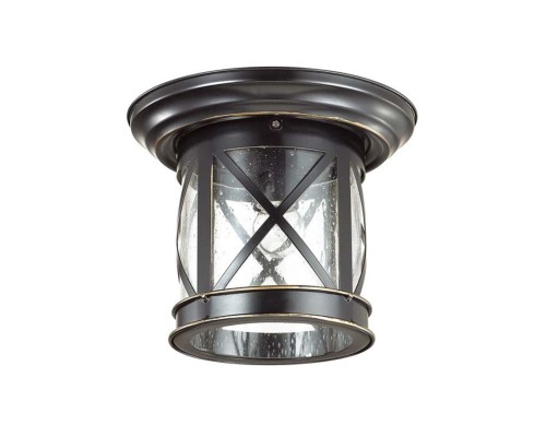 Уличный потолочный светильник Odeon Light 4045/1C Sation черный/золотая патина
