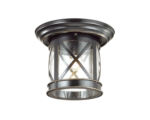 Уличный потолочный светильник Odeon Light 4045/1C Sation черный/золотая патина