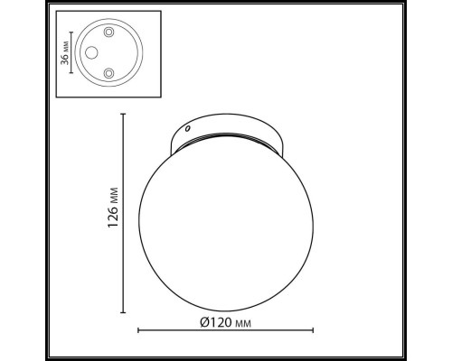 7124/1C NATURE ODL25 Потолочный светильник белый/стекло/металл IP54  1*G9 LED*5W  220-240V VIVA
