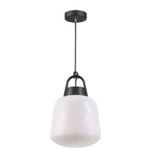 Ландшафтный подвес Novotech 370601 Conte белый абажур/черная арматура E27 60 Вт