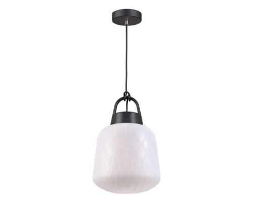 Ландшафтный подвес Novotech 370601 Conte белый абажур/черная арматура E27 60 Вт