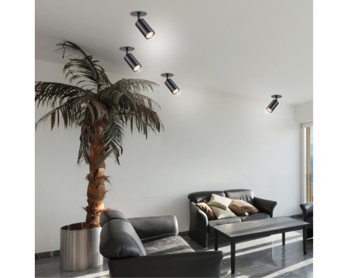 Встраиваемый светильник Novotech 370416 Pipe черный GU10 50 Вт