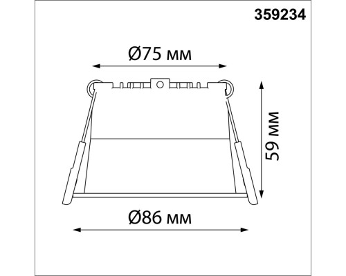 359234 SPOT NT23 282 белый Светильник встраиваемый светодиодный IP20 LED 9W 220V 540Лм 3000К TRAN