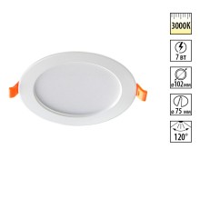 Встраиваемый светильник Novotech Luna 357572 белый 7 Вт 175-265V IP20 3000K