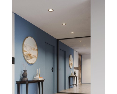 359847 WIR NT25 504 черный Светильник встраиваемый с переключателем цв. емпературы IP44 LED 25W 220-240V 2700К\3200К\4000К FLUO